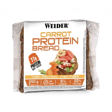 WEIDER Protein Bread Pan Proteico 5 Rebanadas Zanahoria 250grs