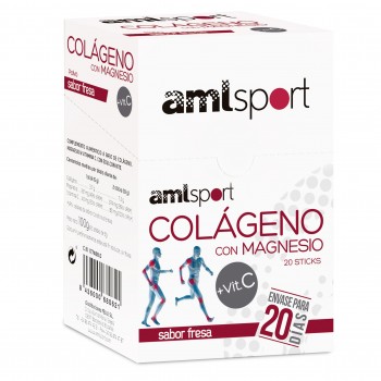 AML SPORT Colágeno con Magnesio + Vitamina C (20 sobres)