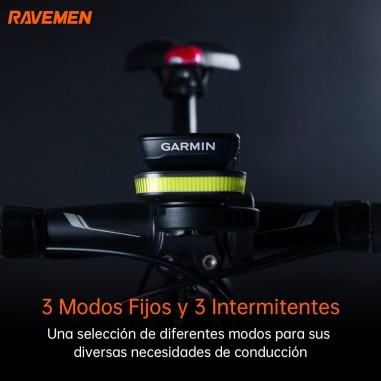 RAVEMEN FR160 LUZ DELANTERA BICICLETA COMPATIBLE GARMIN