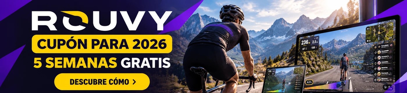 ROUVY 2026 - Consigue 5 semanas gratis para entrenar ciclismo indoor